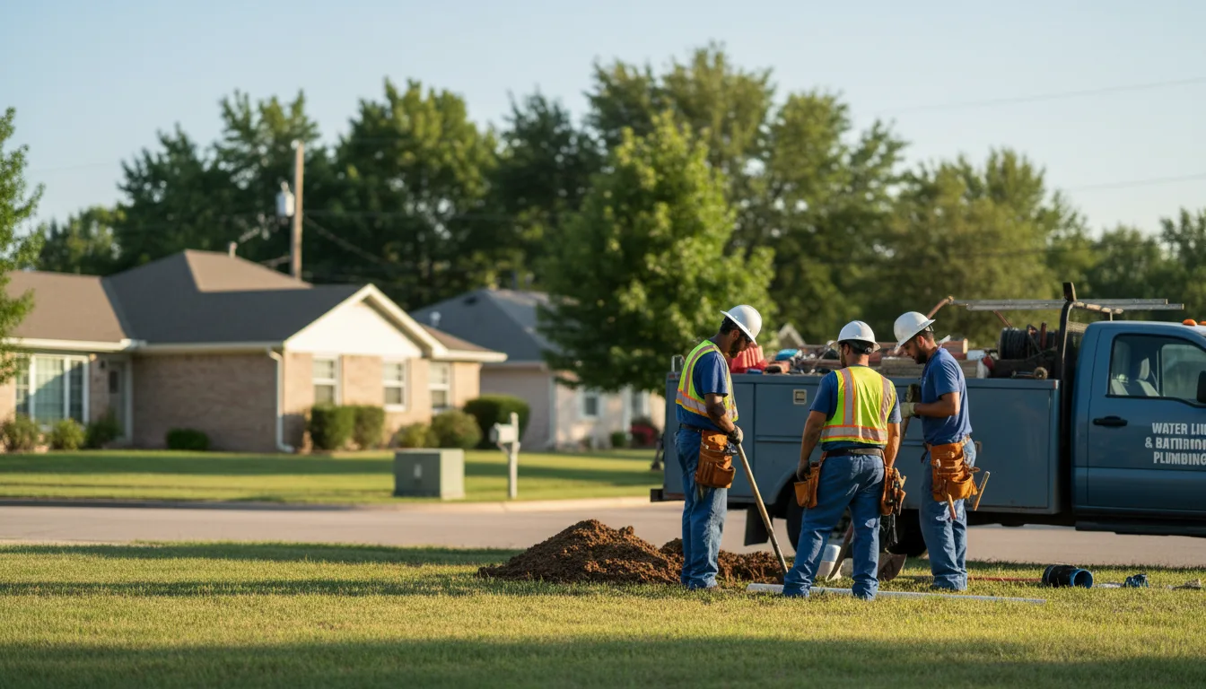 Residential water line and bathroom plumbing service in Lignum, VA